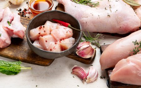 Photo for Various raw chicken meat portions - Royalty Free Image
