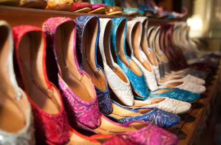 Photo for Bright shoes souvenirs on the Turkish market - Royalty Free Image