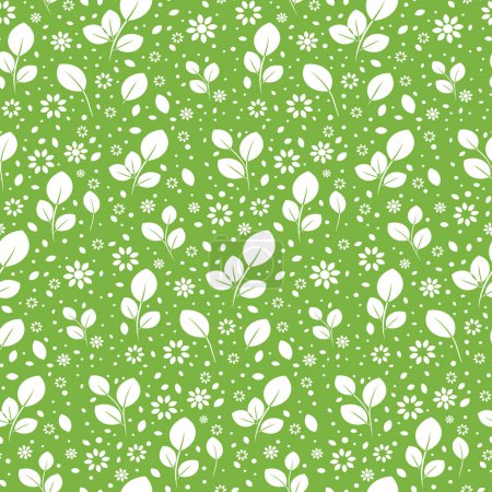 Illustration for Eco friendly nature seamless pattern with ecology protection idea. Green globe environment and climate change prevention concept design - Royalty Free Image