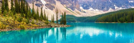 Téléchargez les photos : Panorama du lac Moraine, parc national du Canada Banff - en image libre de droit