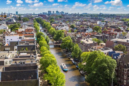 Photo for Panoramic aerial view of Amsterdam in a beautiful summer day, The Netherlands - Royalty Free Image