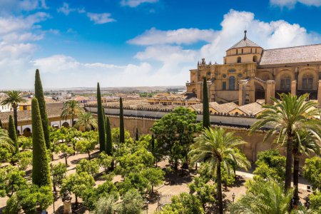 Photo for Panoramic view of the Great Mosque (Mezquita Cathedral) in Cordoba in a beautiful summer day, Spain - Royalty Free Image