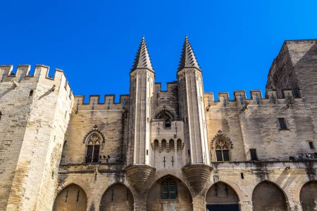Photo for Papal palace in Avignon in a beautiful summer day, France - Royalty Free Image