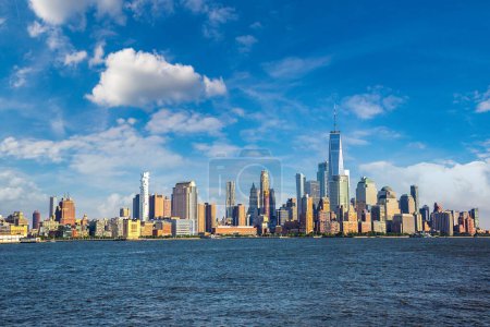 Foto de Vista panorámica del paisaje urbano de Manhattan en Nueva York, NY, EE.UU. - Imagen libre de derechos