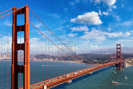 Photo for Panoramic view of Golden Gate Bridge in San Francisco, California, USA - Royalty Free Image