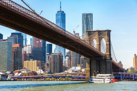 Photo for Brooklyn Bridge in New York City, NY, USA - Royalty Free Image