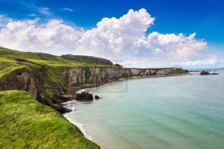 Photo for Carrick-a-Rede, Causeway Coast Route in a beautiful summer day, Northern Ireland, United Kingdom - Royalty Free Image