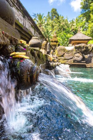 Photo for Pool holy water in Pura Tirta Empul Temple on Bali, Indonesia - Royalty Free Image