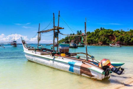 Photo for Fishing boat  in Sri Lanka in a summer day - Royalty Free Image