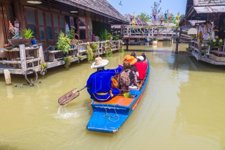 Photo for Floating Market in Pattaya, Thailand in a summer day - Royalty Free Image
