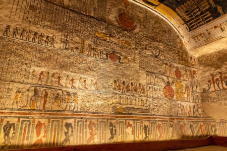 Téléchargez les photos : Tombeau des pharaons Ramsès V et VI dans la vallée des Rois, Louxor, Egypte - en image libre de droit
