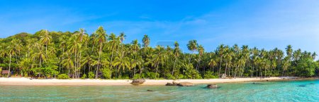 Téléchargez les photos : Panorama de la plage tropicale Beautful par une journée ensoleillée - en image libre de droit