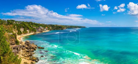 Photo for Panorama of  Dreamland beach on Bali in a sunny day, Indonesia - Royalty Free Image