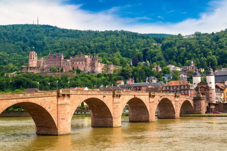 Photo for Old bridge in Heidelberg in a beautiful summer day, Germany - Royalty Free Image