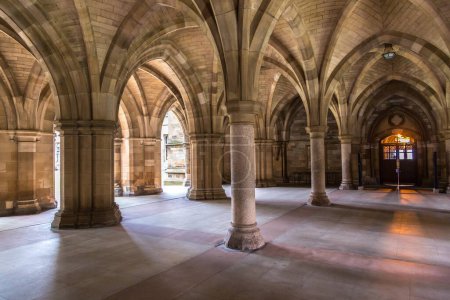 Photo for University of Glasgow Cloisters, Scotland in a beautiful summer day, United Kingdom - Royalty Free Image