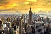 NEW YORK CITY, USA - MARCH 15, 2020: Panoramic aerial view of Manhattan in New York City, NY, USA puzzle #647795024