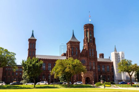 Photo for WASHINGTON DC, USA - MARCH 29, 2020: Smithsonian Castle in Washington DC in a sunny day, USA - Royalty Free Image