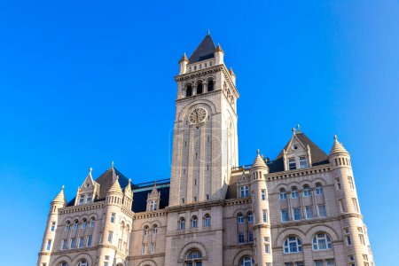 Photo for WASHINGTON DC, USA - MARCH 29, 2020: Trump International Hotel (Old Post Office Museum) in Washington DC in a sunny day, USA - Royalty Free Image
