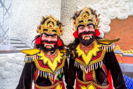 Photo for BALI, INDONESIA - FEBRUARY 28, 2020: Traditional balinese dance performed in GWK Garuda Wisnu Kencana Cultural Park on Bali, Indonesia - Royalty Free Image