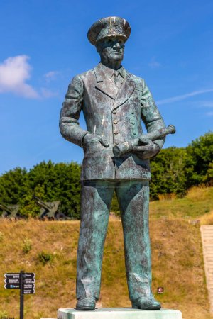 Photo for DOVER, THE UNITED KINGDOM - JUNE 28, 2022: Statue of admiral sir Bertram Ramsay in Dover Castle, he was responsible for the Dunkirk evacuation in 1940, UK - Royalty Free Image