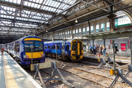 Photo for GLASGOW, UK - JUNE 14, 2022: Glasgow Queen Street train station in a summer day, Glasgow, Scotland, UK - Royalty Free Image