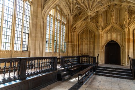 Photo for OXFORD, UK - JUNE 11, 2022: Interior view of the Divinity School in Oxford, United Kingdom - Royalty Free Image
