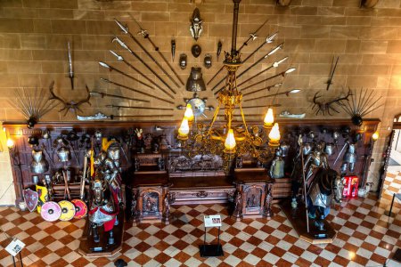 Photo for WARWICK, UK - JUNE 11, 2022: Interior of Warwick Castle - is a medieval castle built by William the Conqueror in 1068, UK - Royalty Free Image