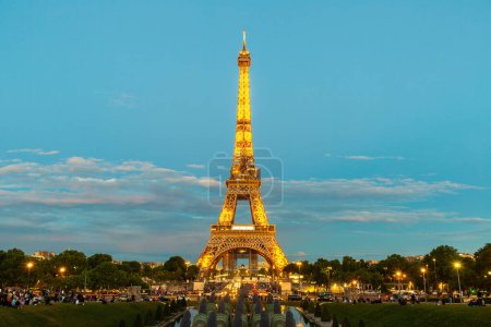 Photo for PARIS, FRANCE - JUNE 01, 2022: Eiffel Tower in Paris at night, France - Royalty Free Image