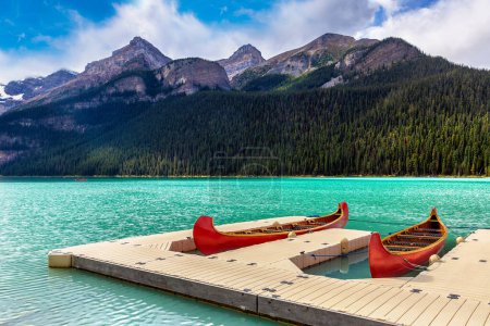 Photo for Canoes on Lake Louise, Banff National Park Of Canada - Royalty Free Image