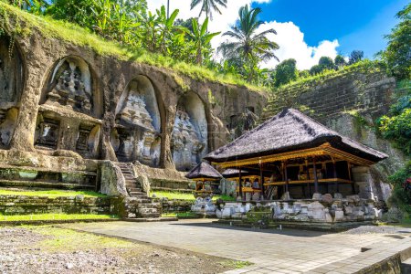 Pura Gunung Kawi temple in Bali, Indonesia in a sunny day