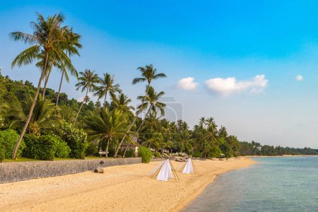 Photo for Beautiful tropical beach in a summer day - Royalty Free Image
