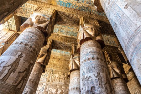 Photo for Interior of Dendera temple in a sunny day, Luxor, Egypt - Royalty Free Image