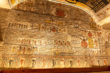 Téléchargez les photos : Tombeau des pharaons Ramsès V et VI dans la vallée des Rois, Louxor, Egypte - en image libre de droit