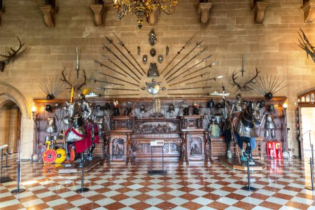 Photo for WARWICK, UK - JUNE 11, 2022: Interior of Warwick Castle - is a medieval castle built by William the Conqueror in 1068, UK - Royalty Free Image