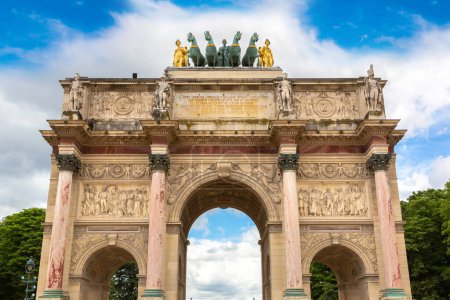 Photo for Arc de Triomphe du Carrousel in Paris in a summer day, France - Royalty Free Image