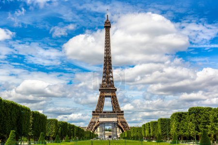 Photo for Eiffel Tower in Paris in a sunny summer day, France - Royalty Free Image