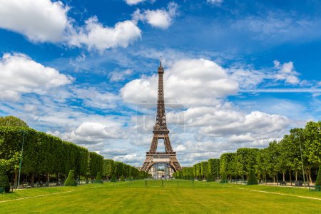 Photo for Eiffel Tower in Paris in a sunny summer day, France - Royalty Free Image