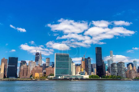 Foto de Vista panorámica del paisaje urbano de Manhattan en Nueva York, NY, EE.UU. - Imagen libre de derechos