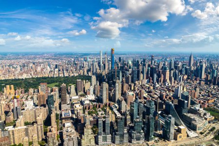 Photo for Panoramic aerial view of Manhattan in New York City, NY, USA - Royalty Free Image
