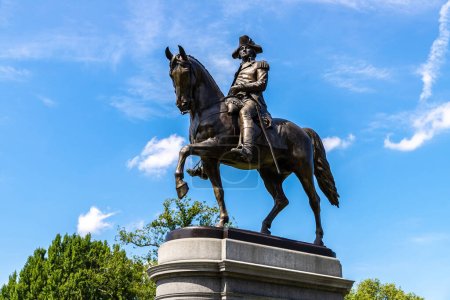 Statue George Washington à Boston, Massachusetts, USA