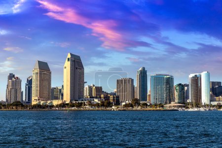 Photo for San Diego Bay in marina district, California, USA - Royalty Free Image