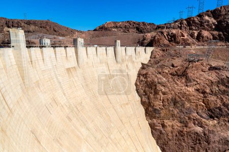 Photo for Hoover Dam in Colorado river at Nevada and Arizona border, USA - Royalty Free Image