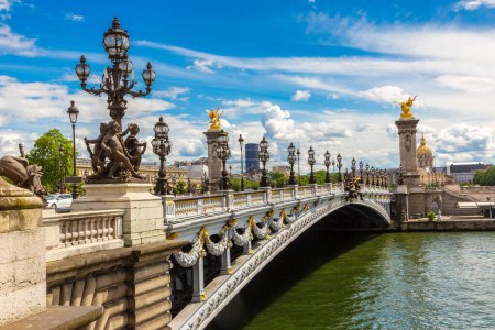 Photo for Bridge Pont Alexandre III in Paris in a summer day, France - Royalty Free Image