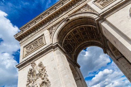 Photo for Paris Arc de Triomphe (Triumphal Arch) in Paris in a summer day, France - Royalty Free Image