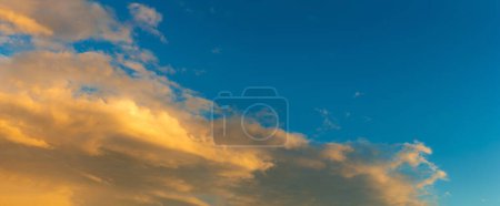 Photo for Panorama of Beautiful sunset sky with clouds background - Royalty Free Image