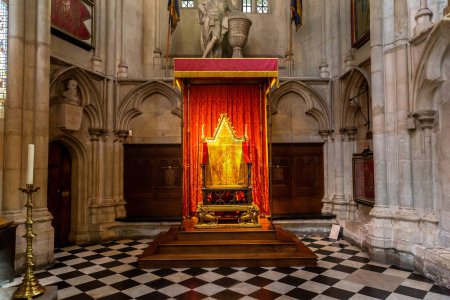 Téléchargez les photos : LONDRES, ROYAUME-UNI - 8 SEPTEMBRE 2023 : Le président du couronnement du roi Édouard à l'abbaye de Westminster à Londres, Royaume-Uni - en image libre de droit