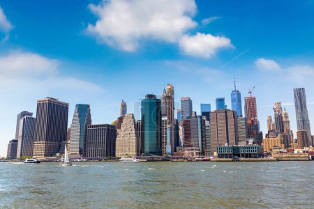 Photo for Panoramic view of Manhattan cityscape in New York City, NY, USA - Royalty Free Image