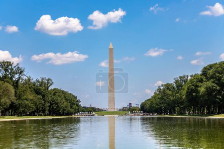 Photo for Washington Monument in a sunny day in Washington DC, USA - Royalty Free Image