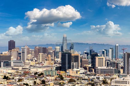 Panoramic aerial view of San Francisco, California, USA