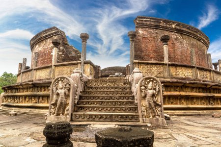 Ruines du Vatadage au Musée Archéologique Polonnaruwa, Sri Lanka